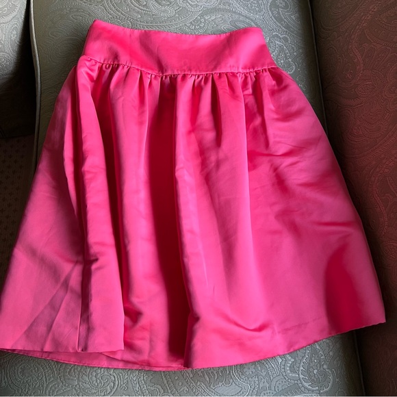 NWT J. Crew Coral A-Line MIDI Skirt in DUCHESS SATIN Size 14 - Picture 8 of 9